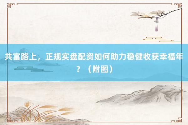 共富路上，正规实盘配资如何助力稳健收获幸福年？（附图）