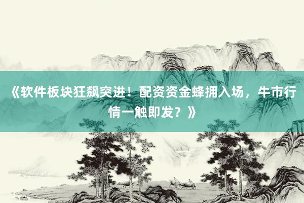 《软件板块狂飙突进！配资资金蜂拥入场，牛市行情一触即发？》