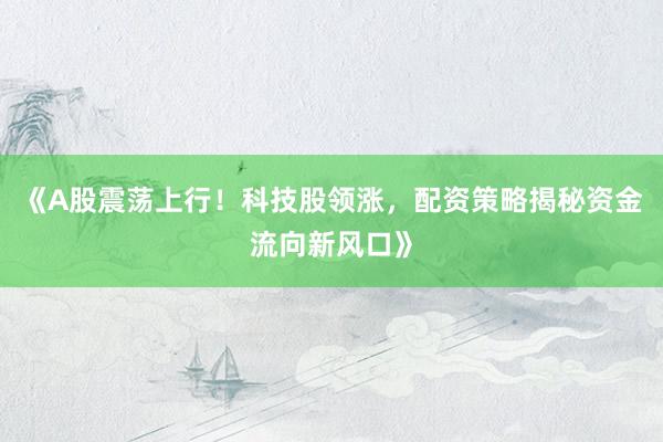 《A股震荡上行！科技股领涨，配资策略揭秘资金流向新风口》