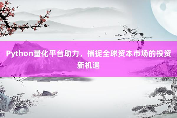 Python量化平台助力，捕捉全球资本市场的投资新机遇