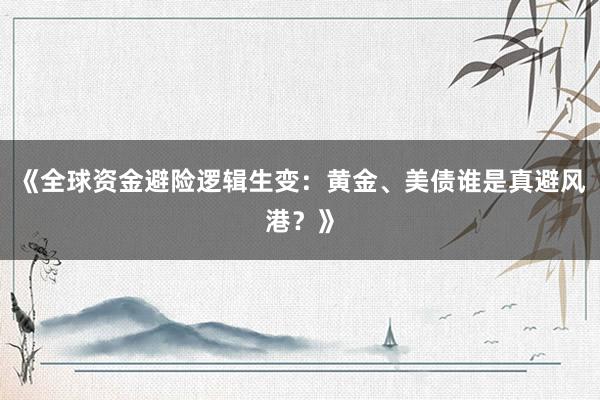 《全球资金避险逻辑生变：黄金、美债谁是真避风港？》