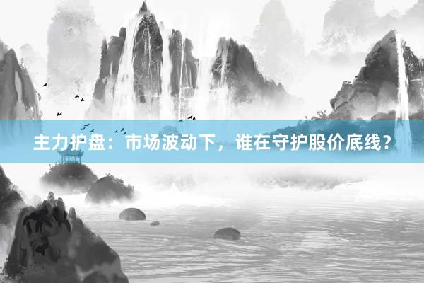 主力护盘:市场波动下,谁在守护股价底线?