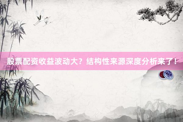 股票配资收益波动大？结构性来源深度分析来了！