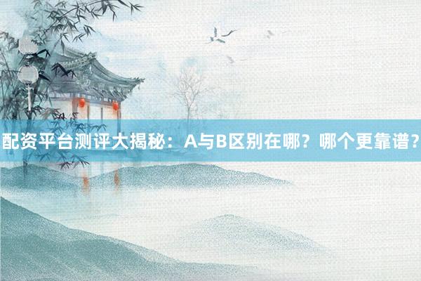 配资平台测评大揭秘：A与B区别在哪？哪个更靠谱？